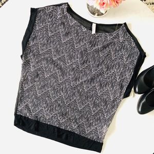 NWT Black and White Blouse